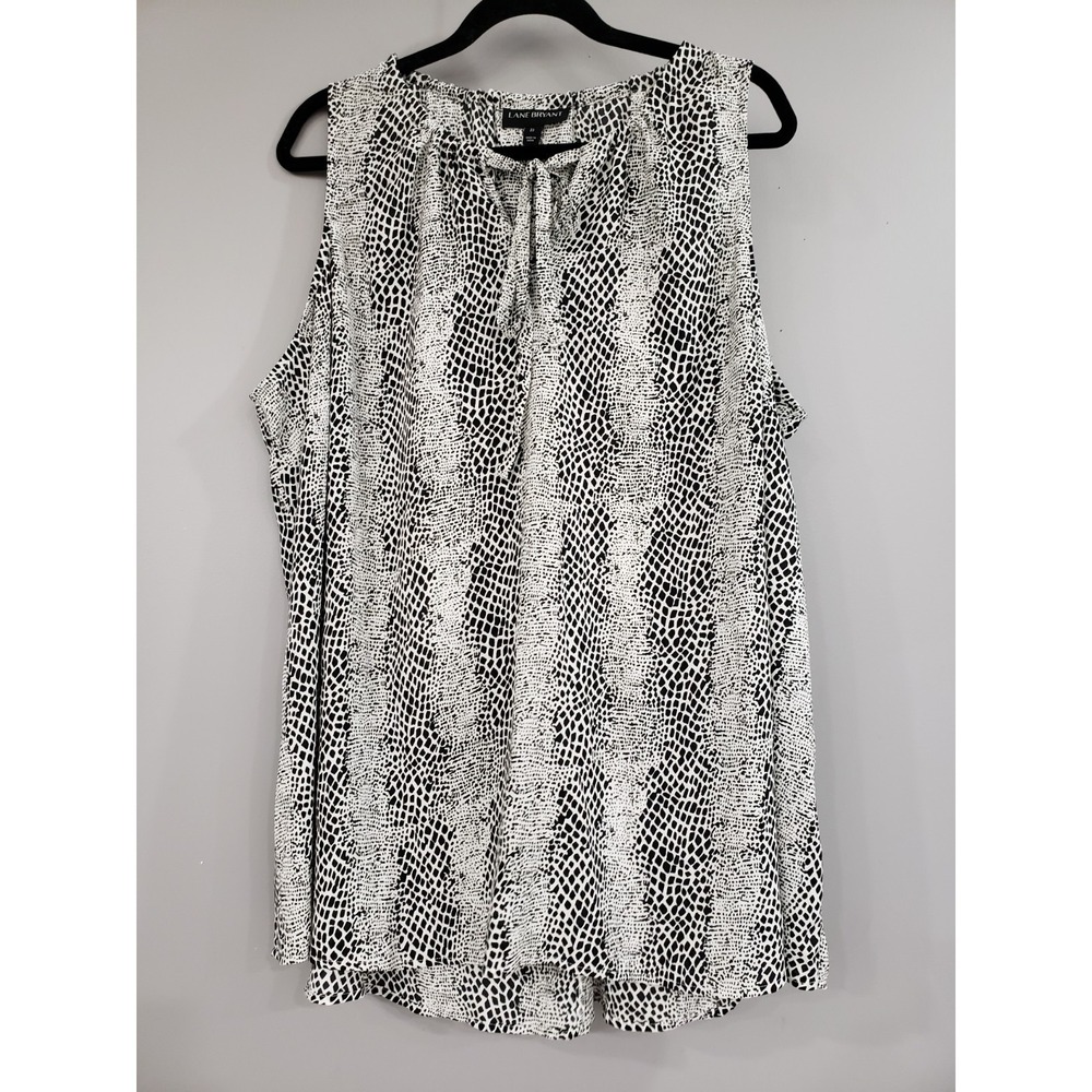 SIZE 22 Lane Bryant LIGHTWEIGHT Sleeveless Blouse Faux Snakeskin TANK TOP SHIRT